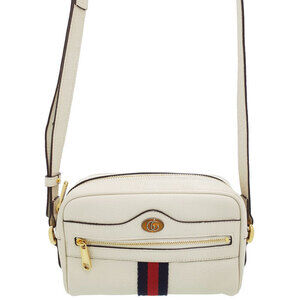 Gucci Ophidia GG Supreme Canvas Camera Shoulder Bag White